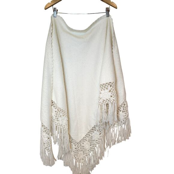 Alpaca blend Exotic Shawl Wrap Triangle style Simply Natural - Picture 7 of 10